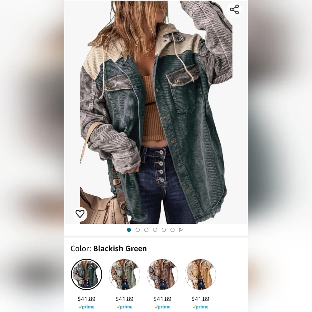 Colorblock Shacket - Picture 2 of 7